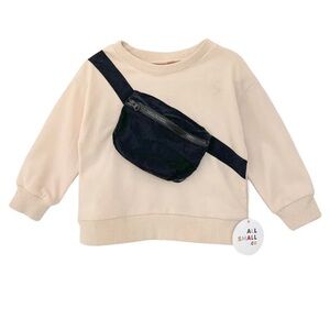 All Small Co Belt Bag Sweatshirt Cream&Black 3T
